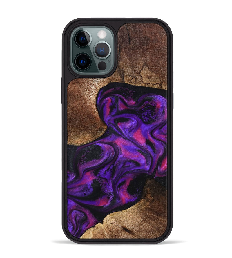 iPhone 12 Pro Max Wood Phone Case - Giana (Purple, 827135)
