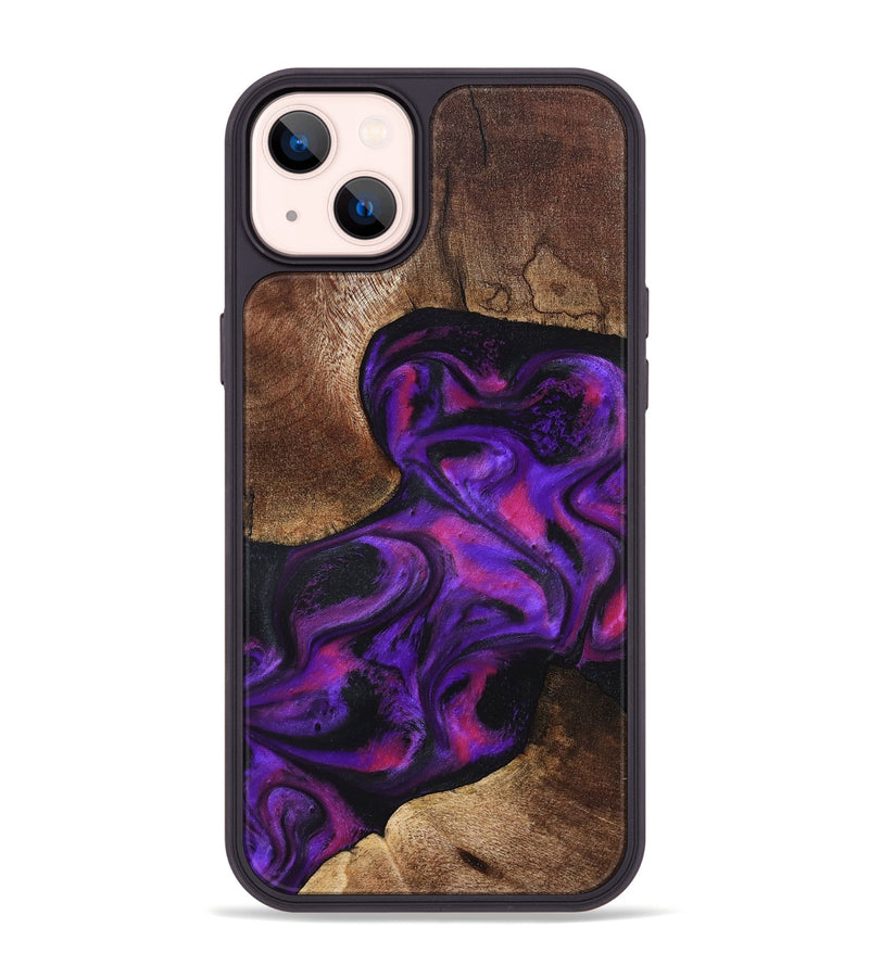 iPhone 14 Plus Wood Phone Case - Giana (Purple, 827135)