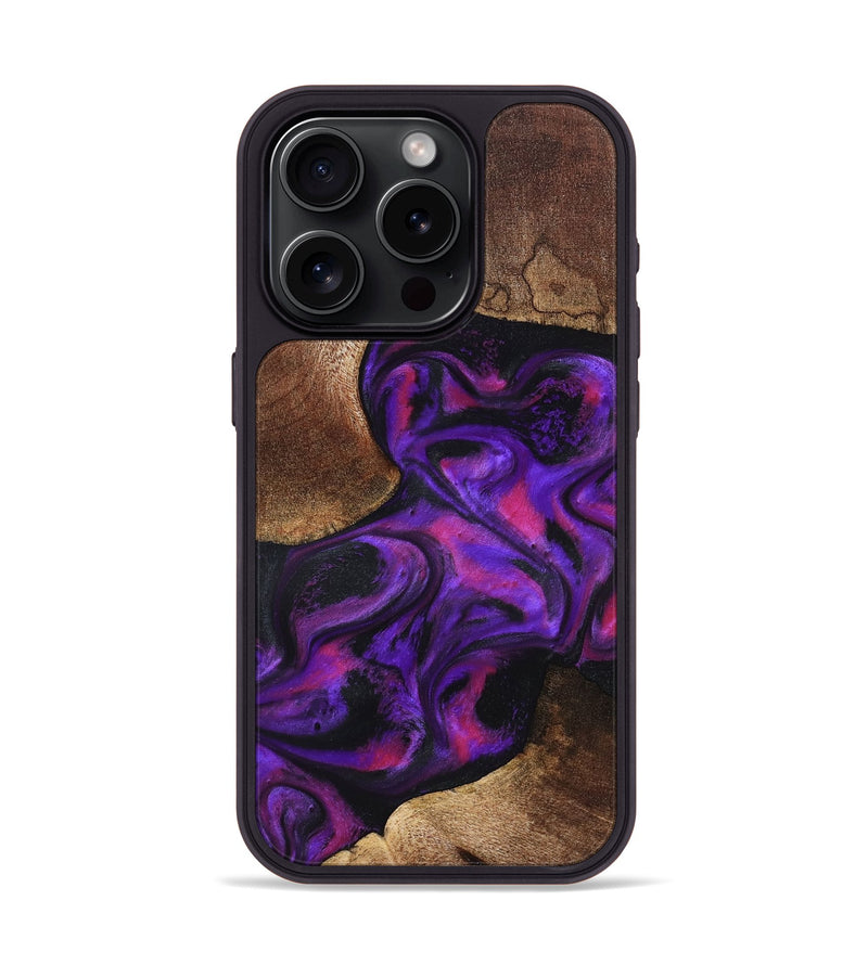 iPhone 15 Pro Wood Phone Case - Giana (Purple, 827135)