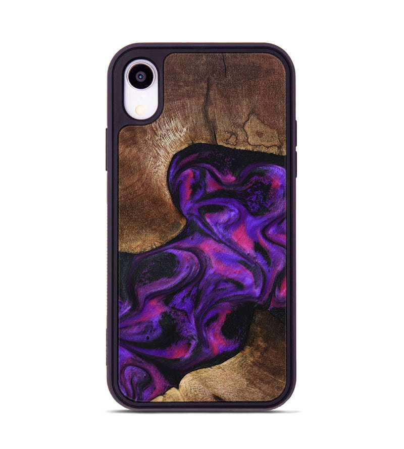 iPhone Xr Wood Phone Case - Giana (Purple, 827135)