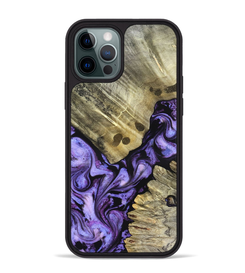 iPhone 12 Pro Max Wood Phone Case - Anders (Purple, 827136)