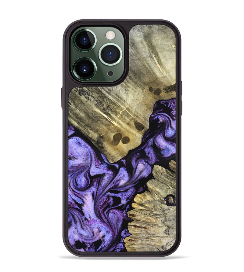 iPhone 13 Pro Max Wood Phone Case - Anders (Purple, 827136)