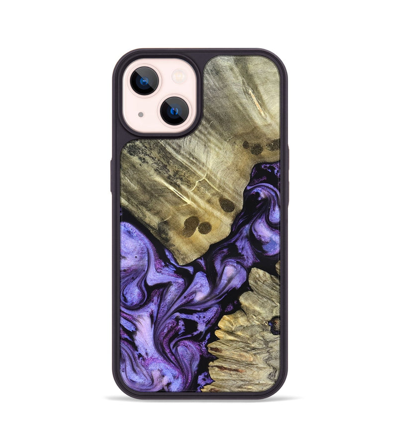 iPhone 14 Wood Phone Case - Anders (Purple, 827136)