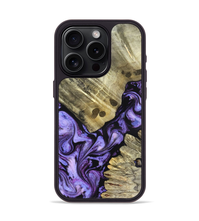 iPhone 15 Pro Wood Phone Case - Anders (Purple, 827136)
