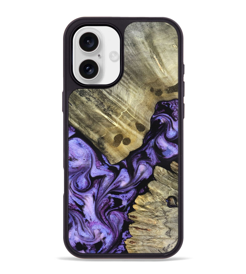 iPhone 16 Plus Wood Phone Case - Anders (Purple, 827136)