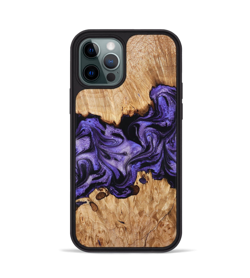 iPhone 12 Pro Wood Phone Case - Tori (Purple, 827138)