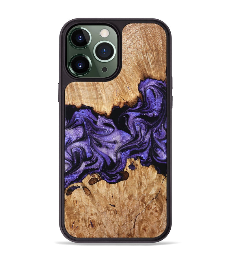 iPhone 13 Pro Max Wood Phone Case - Tori (Purple, 827138)