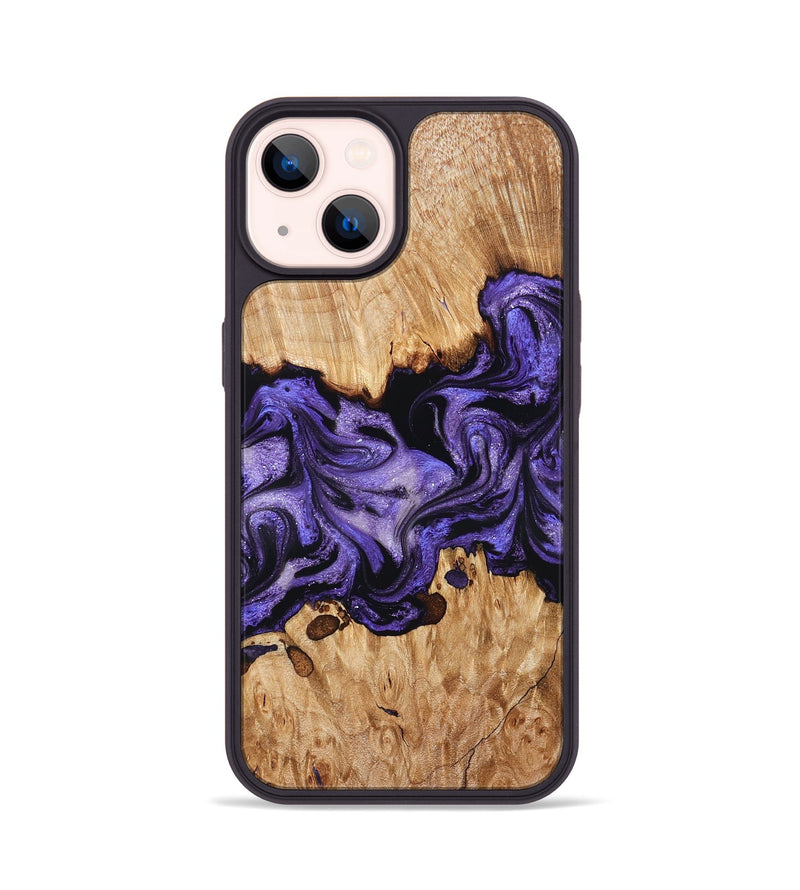iPhone 14 Wood Phone Case - Tori (Purple, 827138)