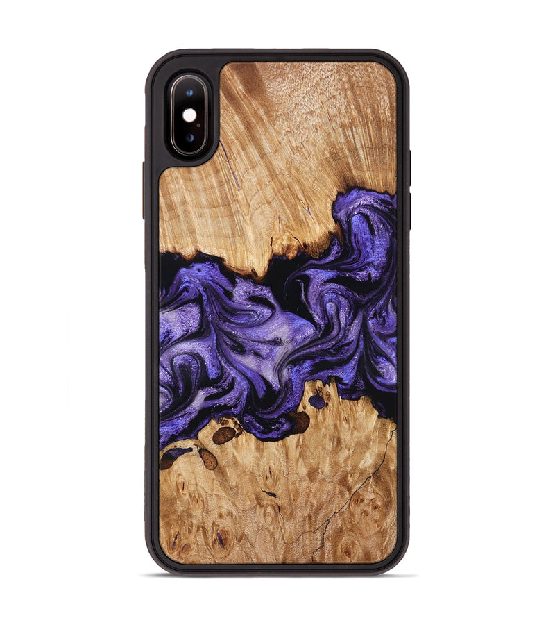 iPhone Xs Max Wood Phone Case - Tori (Purple, 827138)