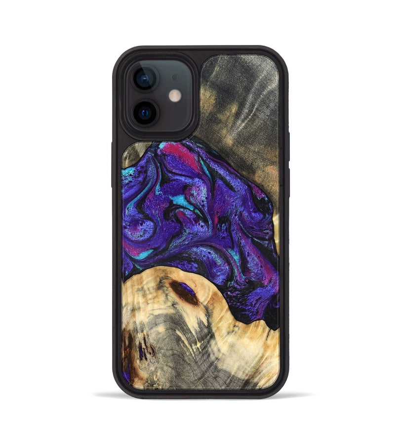 iPhone 12 Wood Phone Case - Camilo (Purple, 827139)