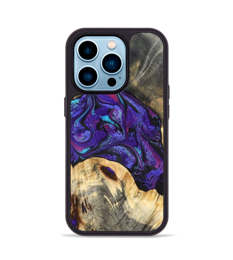 iPhone 14 Pro Wood Phone Case - Camilo (Purple, 827139)