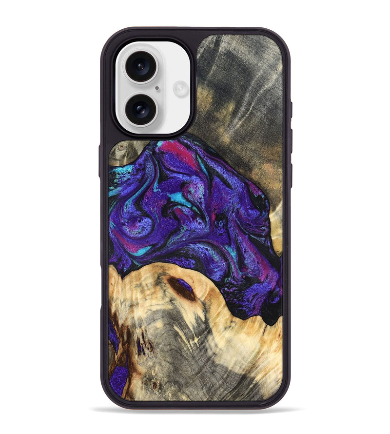 iPhone 16 Plus Wood Phone Case - Camilo (Purple, 827139)