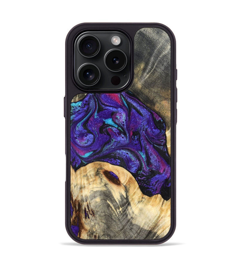 iPhone 16 Pro Wood Phone Case - Camilo (Purple, 827139)
