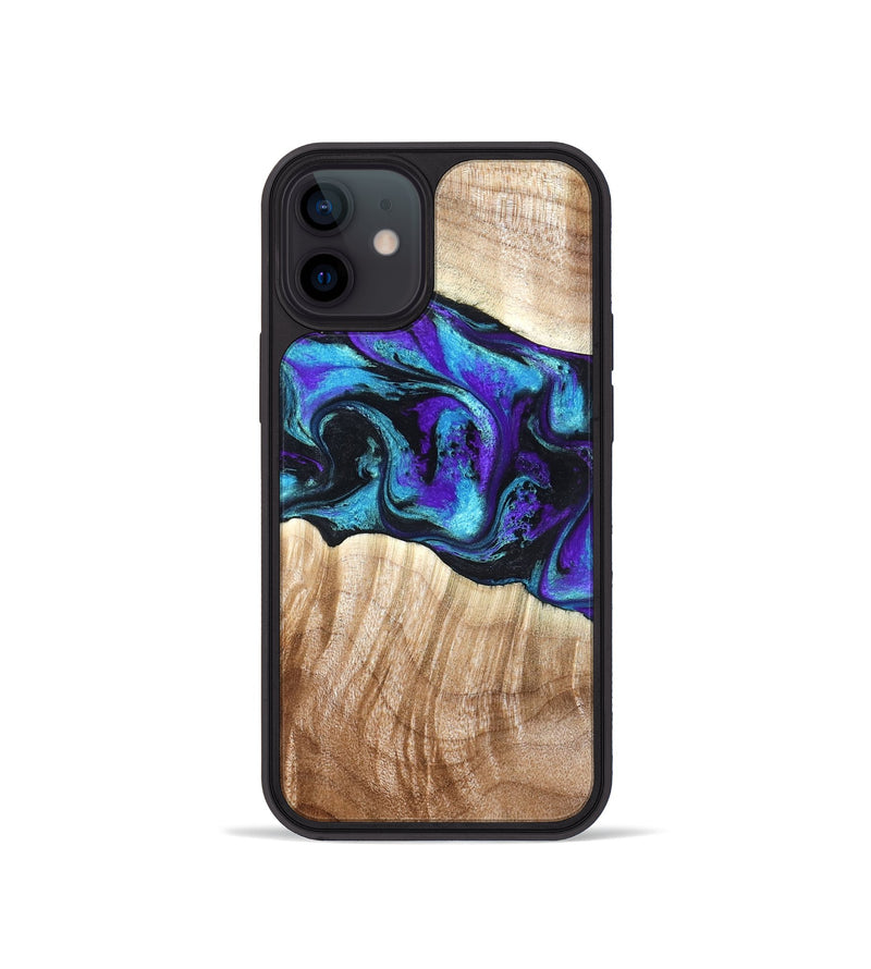 iPhone 12 mini Wood Phone Case - Felipe (Purple, 827140)