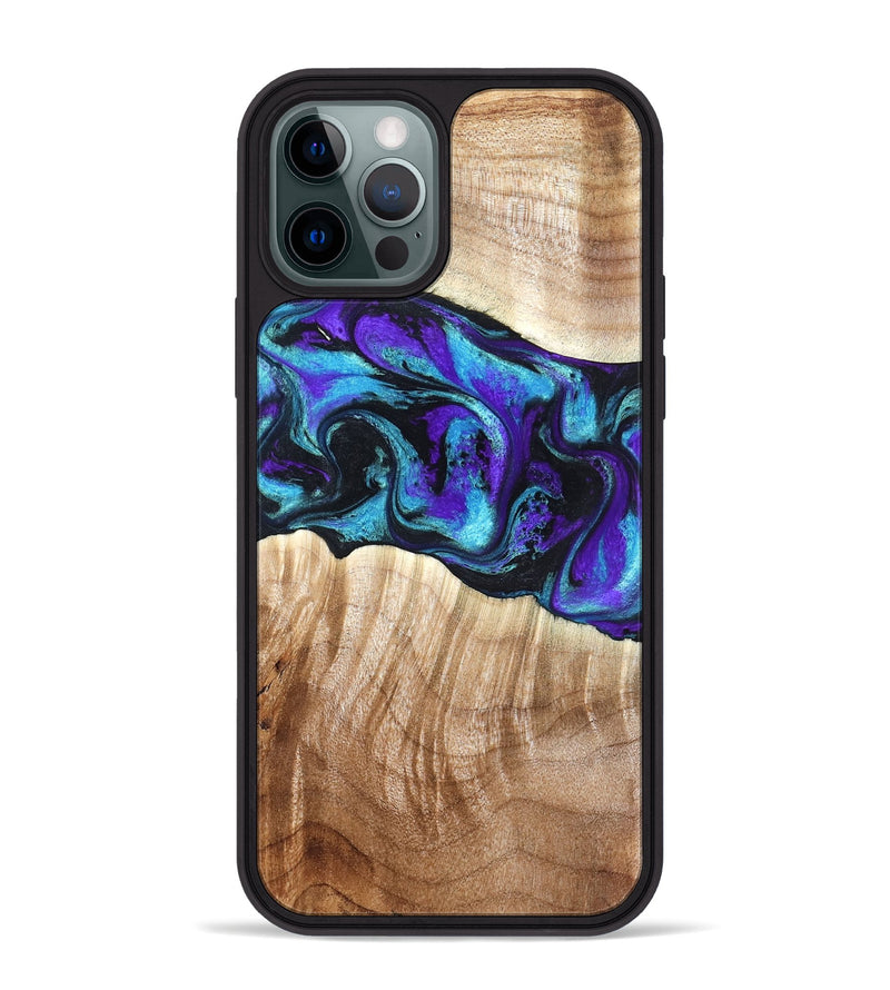 iPhone 12 Pro Max Wood Phone Case - Felipe (Purple, 827140)