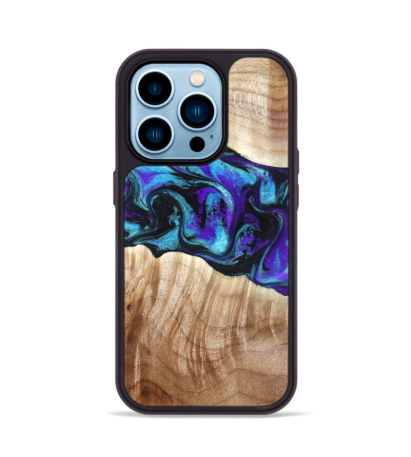 iPhone 14 Pro Wood Phone Case - Felipe (Purple, 827140)