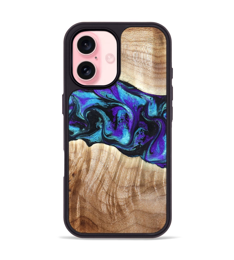 iPhone 16 Wood Phone Case - Felipe (Purple, 827140)
