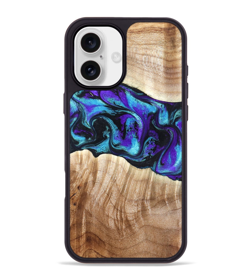 iPhone 16 Plus Wood Phone Case - Felipe (Purple, 827140)