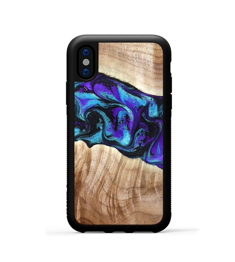 iPhone Xs Wood Phone Case - Felipe (Purple, 827140)