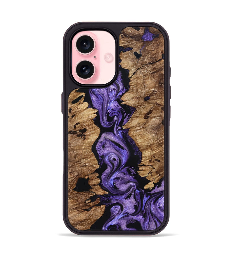 iPhone 16 Wood Phone Case - Zhuri (Purple, 827142)