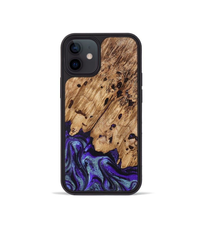 iPhone 12 mini Wood Phone Case - Sheyla (Purple, 827143)
