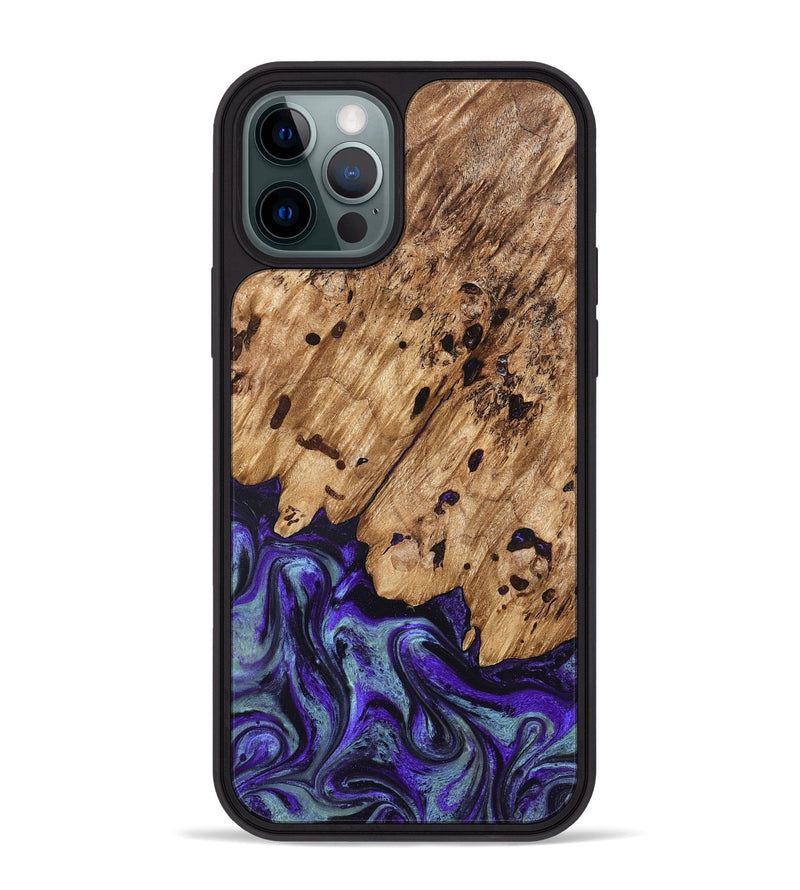 iPhone 12 Pro Max Wood Phone Case - Sheyla (Purple, 827143)