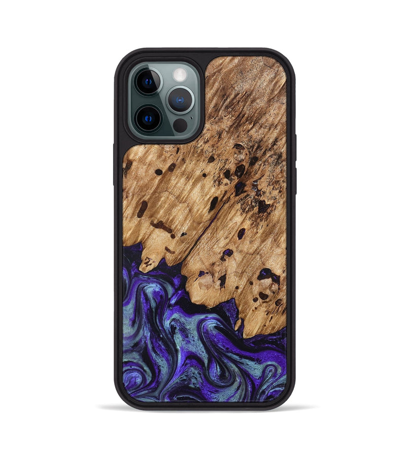 iPhone 12 Pro Wood Phone Case - Sheyla (Purple, 827143)