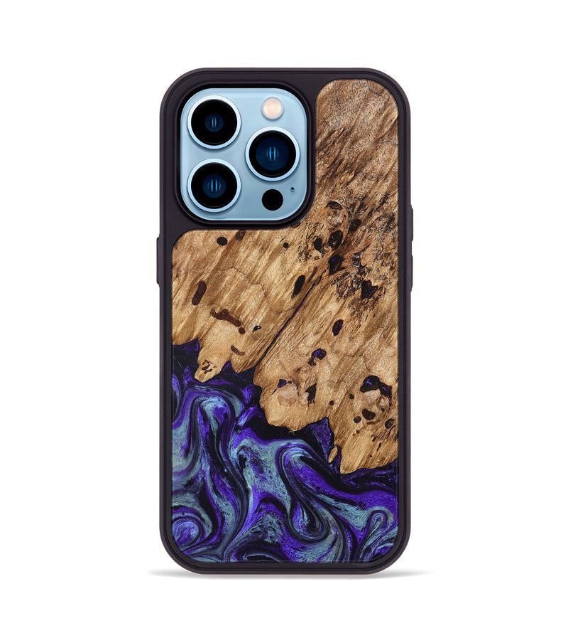 iPhone 14 Pro Wood Phone Case - Sheyla (Purple, 827143)
