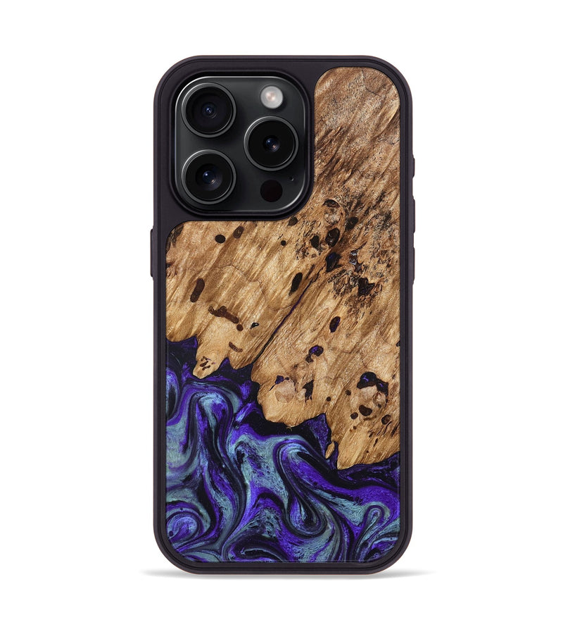 iPhone 15 Pro Wood Phone Case - Sheyla (Purple, 827143)