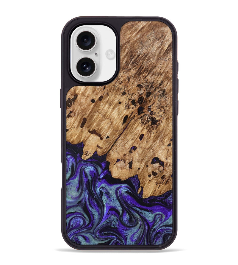 iPhone 16 Plus Wood Phone Case - Sheyla (Purple, 827143)