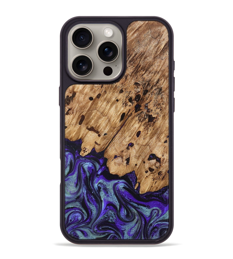 iPhone 16 Pro Max Wood Phone Case - Sheyla (Purple, 827143)