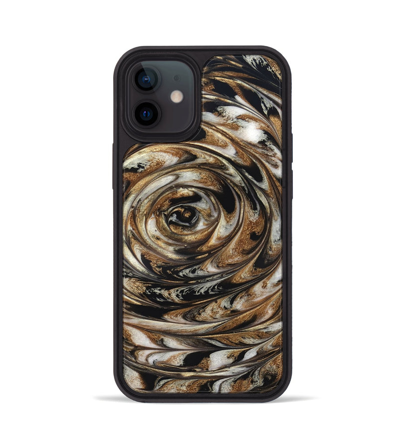 iPhone 12 ResinArt Phone Case - Nyra (Black & White, 827144)