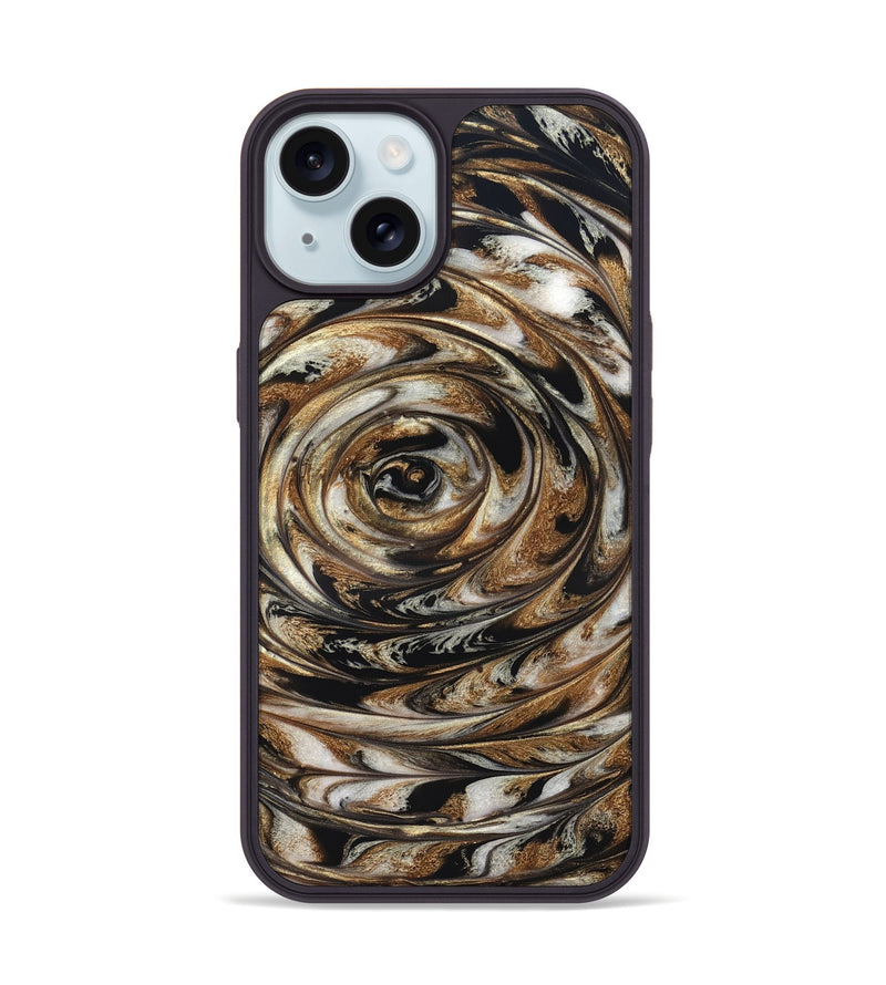 iPhone 15 ResinArt Phone Case - Nyra (Black & White, 827144)