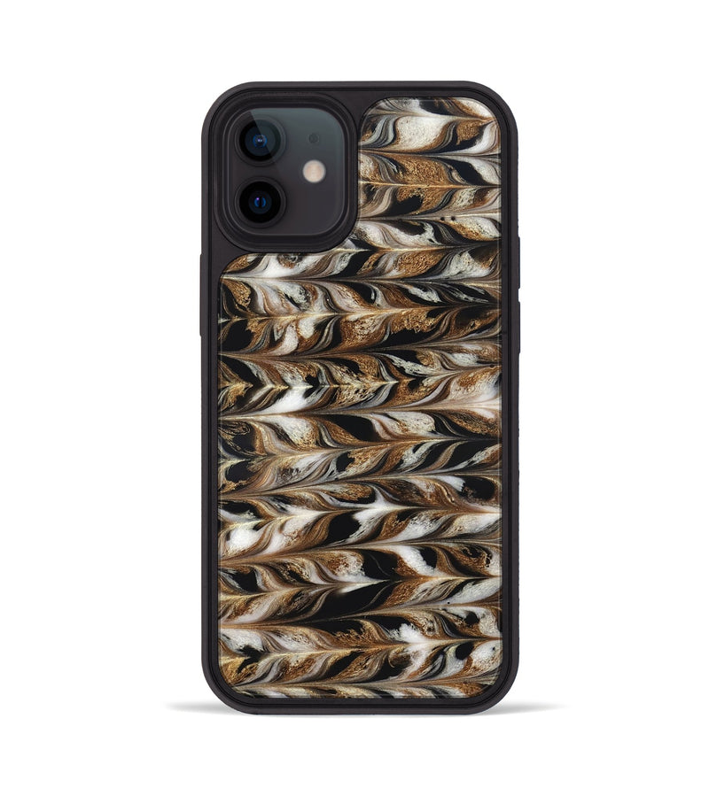 iPhone 12 ResinArt Phone Case - Linsey (Black & White, 827145)