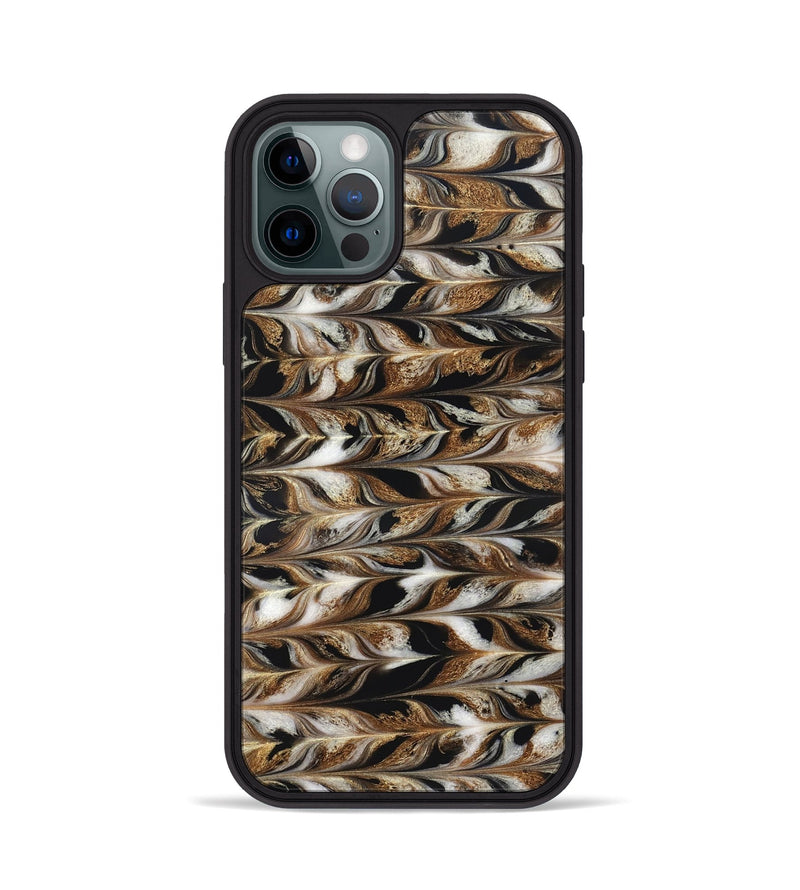 iPhone 12 Pro ResinArt Phone Case - Linsey (Black & White, 827145)