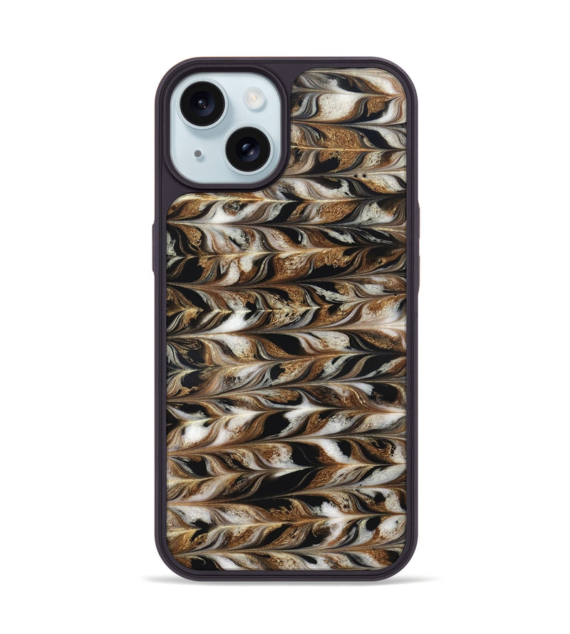iPhone 15 ResinArt Phone Case - Linsey (Black & White, 827145)