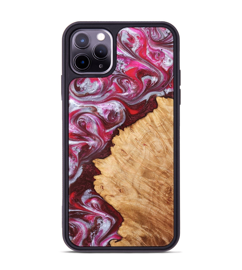 iPhone 11 Pro Max Wood Phone Case - Arden (Red, 827146)