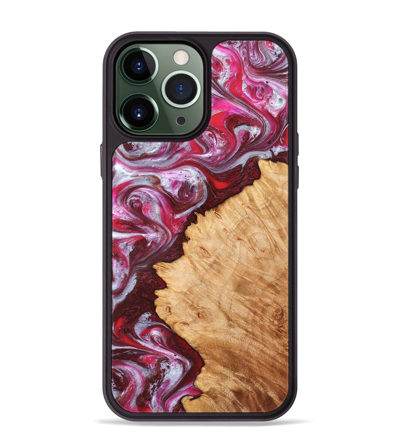 iPhone 13 Pro Max Wood Phone Case - Arden (Red, 827146)
