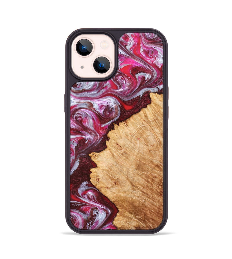 iPhone 14 Wood Phone Case - Arden (Red, 827146)