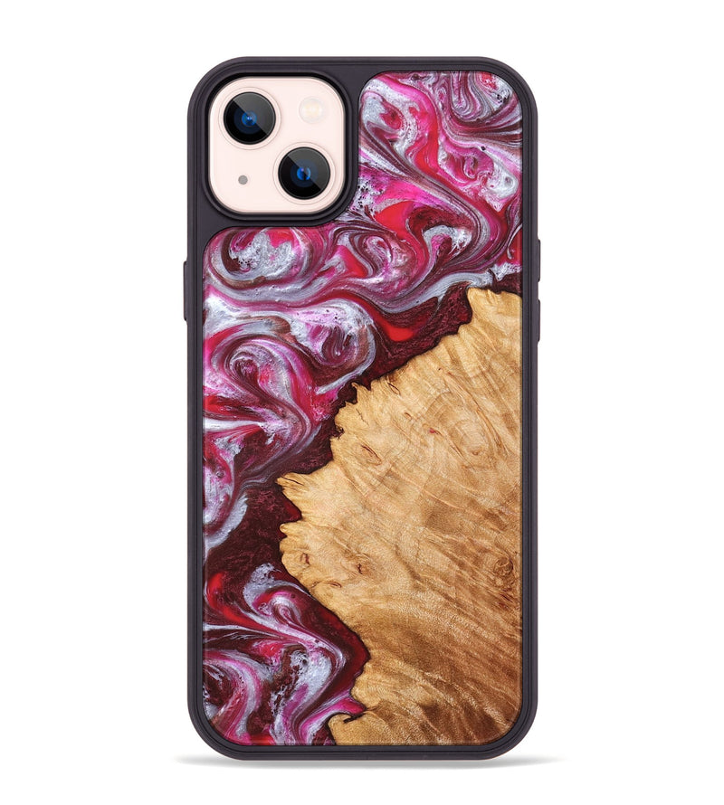 iPhone 14 Plus Wood Phone Case - Arden (Red, 827146)