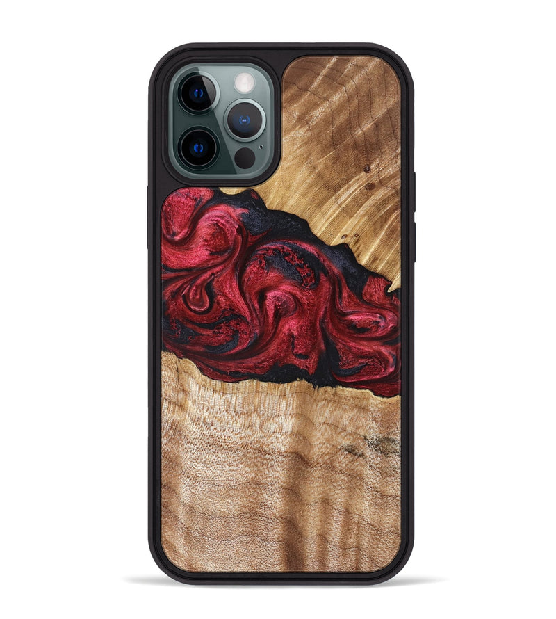 iPhone 12 Pro Max Wood Phone Case - Westley (Red, 827147)