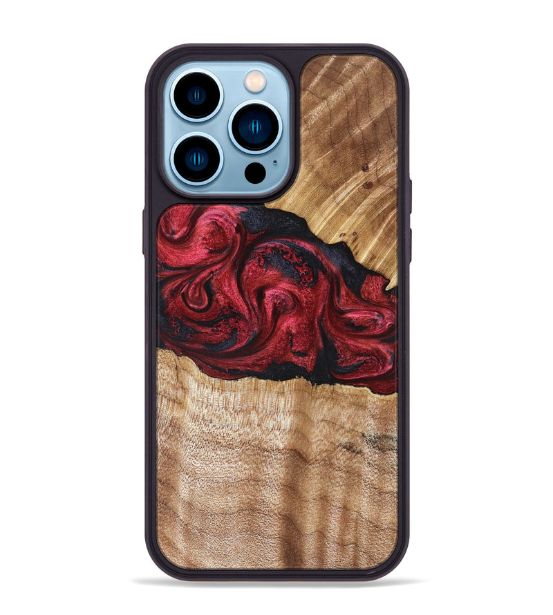 iPhone 14 Pro Max Wood Phone Case - Westley (Red, 827147)