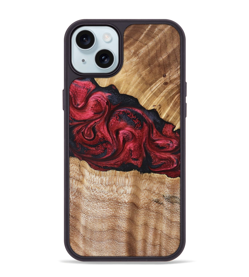 iPhone 15 Plus Wood Phone Case - Westley (Red, 827147)