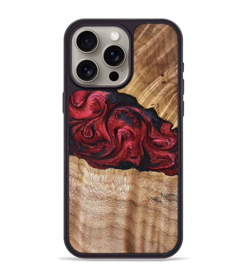 iPhone 15 Pro Max Wood Phone Case - Westley (Red, 827147)