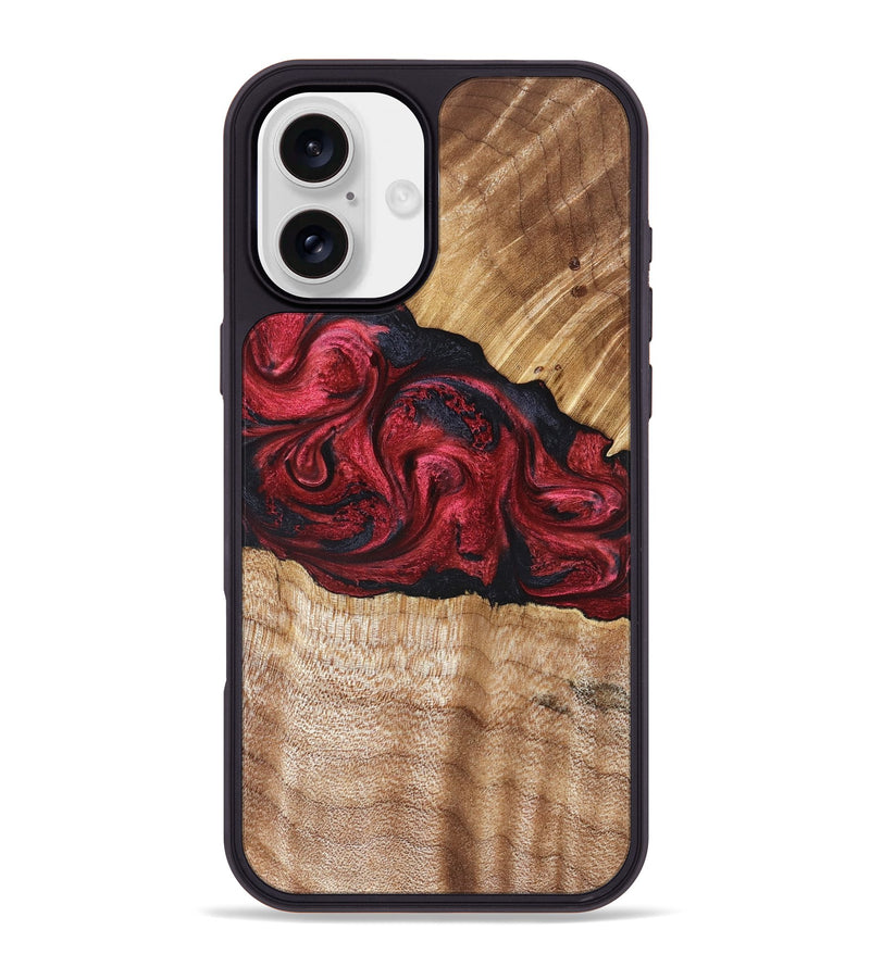 iPhone 16 Plus Wood Phone Case - Westley (Red, 827147)