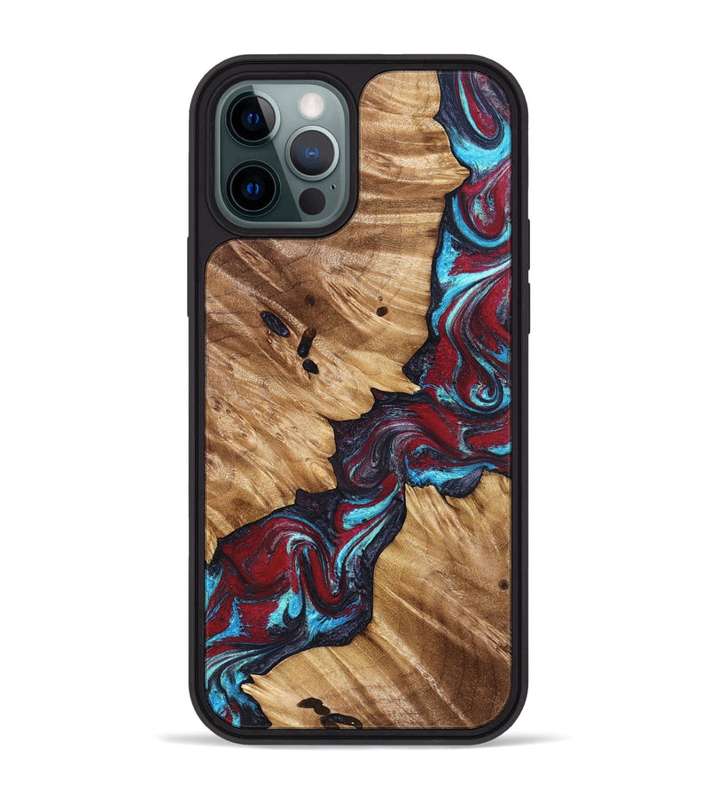 iPhone 12 Pro Max Wood Phone Case - Alannah (Red, 827148)