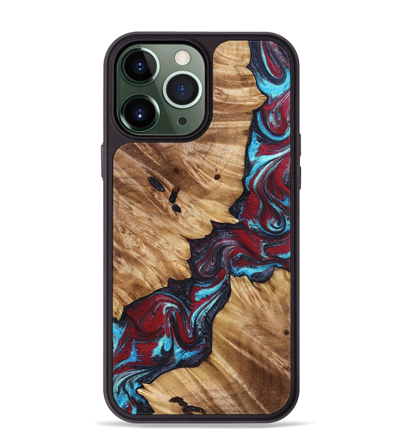 iPhone 13 Pro Max Wood Phone Case - Alannah (Red, 827148)