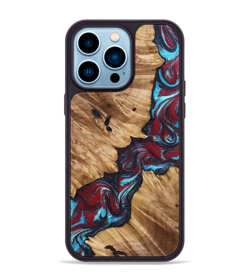 iPhone 14 Pro Max Wood Phone Case - Alannah (Red, 827148)