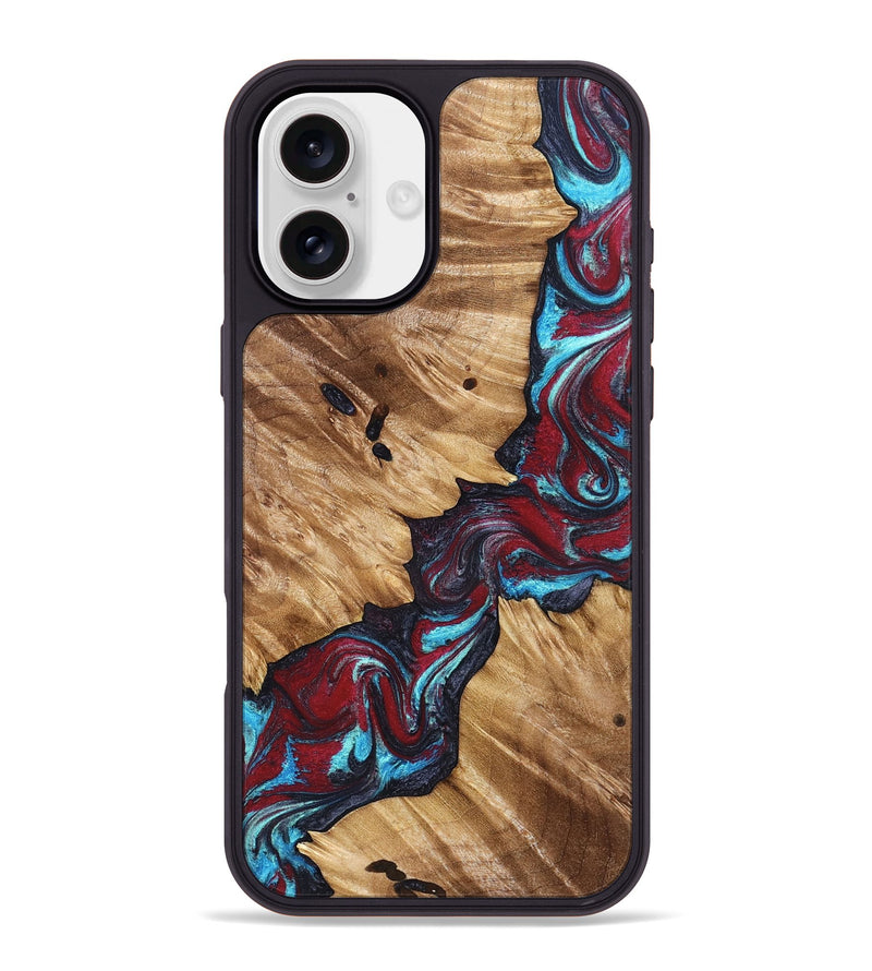iPhone 16 Plus Wood Phone Case - Alannah (Red, 827148)