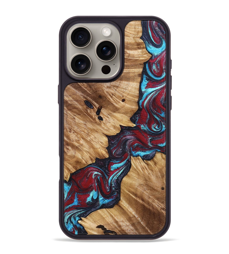 iPhone 16 Pro Max Wood Phone Case - Alannah (Red, 827148)